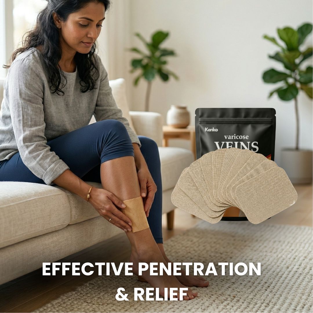 Spider & Varicose Vein Patches | Natural Herbal Therapy for Swelling, Fatigue & Vein Health (Buy 1 Get 1 Free)