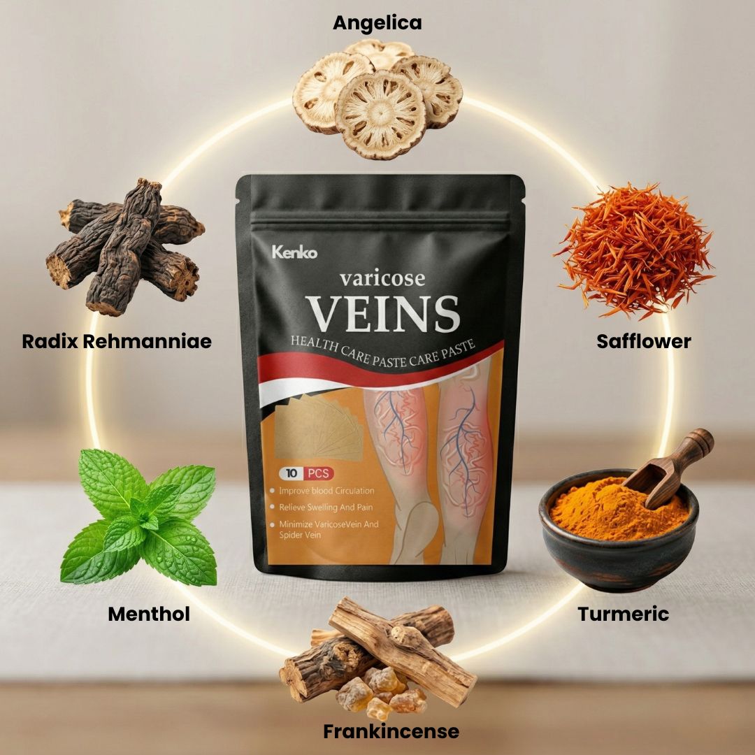 Spider & Varicose Vein Patches | Natural Herbal Therapy for Swelling, Fatigue & Vein Health (Buy 1 Get 1 Free)