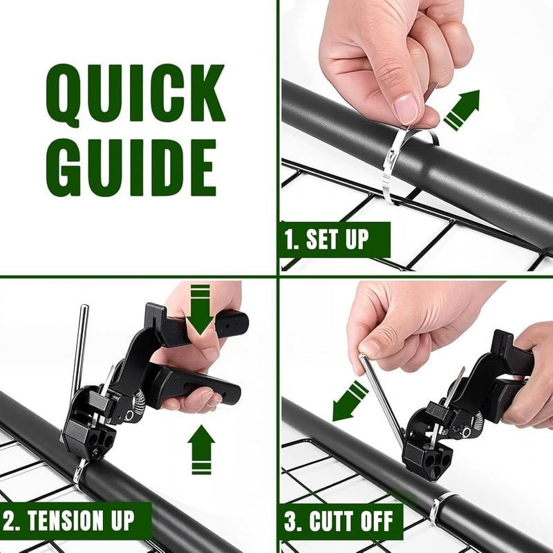 🔥Stainless Steel Cable Tie Gun with Metal Zip Ties (Buy 1 Get 1 Free)